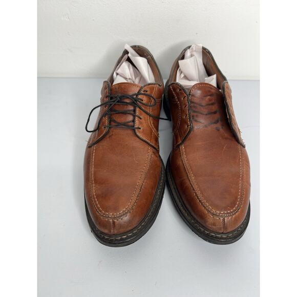 Allen Edmonds Brown Leather Lace Up Loafer Oxford Men’s Size 11.5D - Picture 2 of 11